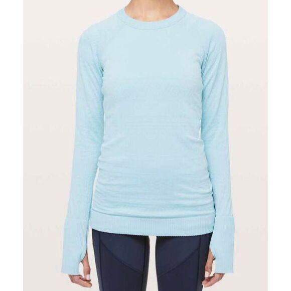 LULULEMON ATHLETICA Rest Less Pullover in Blue Haze/Blue Haze Size 4 - Picture 1 of 6